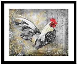 Artist Jean Plout Debuts New Gold Lace Rooster Collection